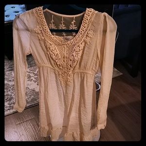 Cream and lace dress from Charming Charlie